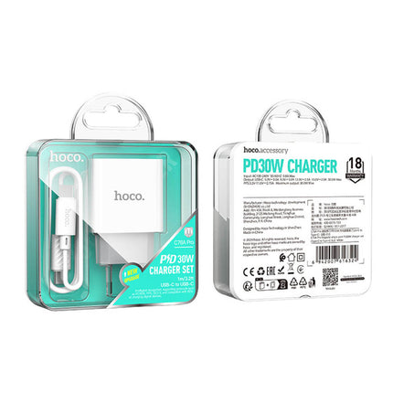 CARGADOR HOCO C76A PRO PD 30W + CABLE TIPO C