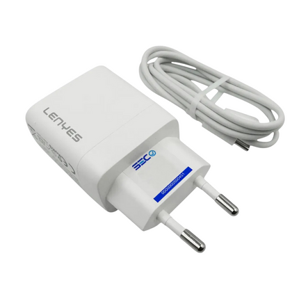 CARGADOR LENYES 20W GAN + CABLE USB C