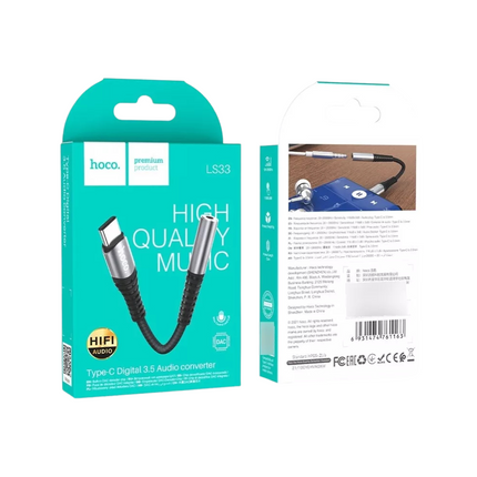 ADAPTADOR HOCO LS33 TIPO - C A JACK 3.5 MM