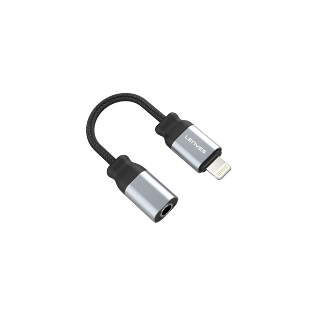 ADAPTADOR LENYES AX107 LIGHTNING AUX 3.5 MM