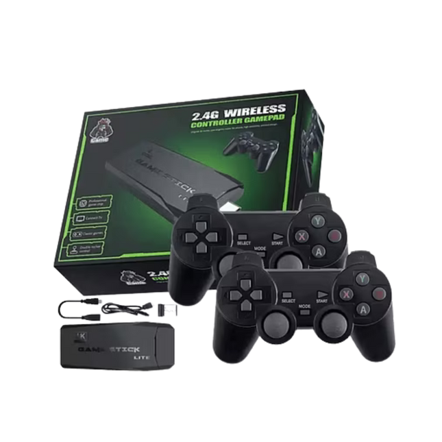 vintage arcade system, TV gaming console, retro stick HDMI, Retro game console, plug and play gaming, nuevo, HDMI game stick, gaming gift for adults and kids, dual controller console, classic video games, 64GB retro console,