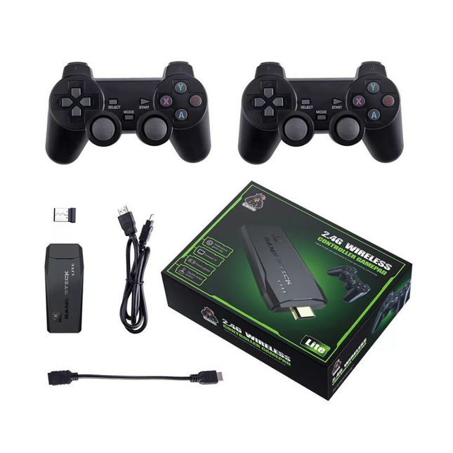 vintage arcade system, TV gaming console, retro stick HDMI, Retro game console, plug and play gaming, nuevo, HDMI game stick, gaming gift for adults and kids, dual controller console, classic video games, 64GB retro console,