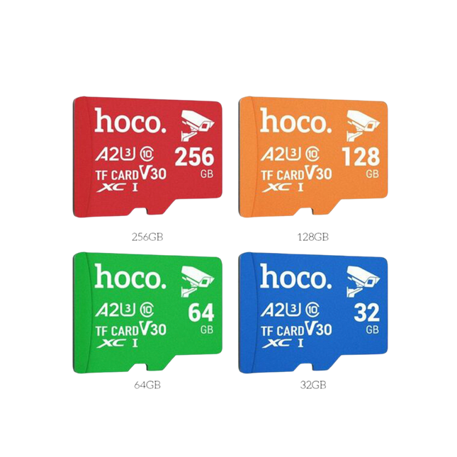 Tarjeta de Memoria Hoco TF A2 V30 – microSD de Alta Velocidad para Video 4K
