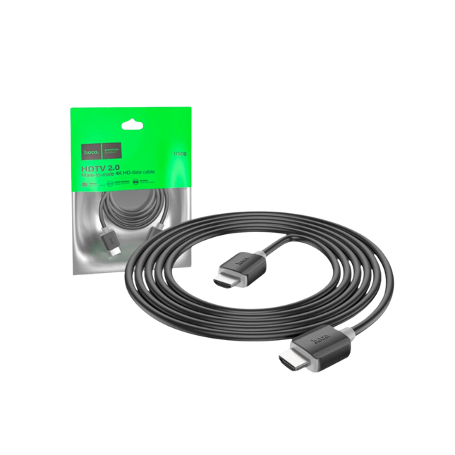 HDMI cable 4K 60Hz, HOCO US08 HDMI cable, 3M HDMI cable, high-speed HDMI cord, 4K UHD video cable, HDMI 2.0 connector, durable HDMI cable, HDMI cable for TV and monitor, premium HDMI cable 3 meters, HOCO HDMI 4K cable,
