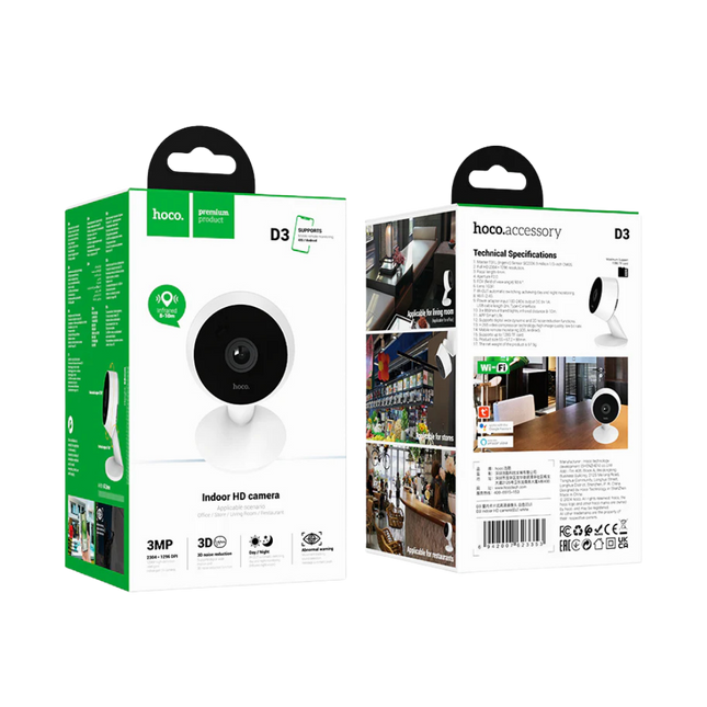 Cámara de Seguridad HOCO D3 Indoor 3MP Smart Life