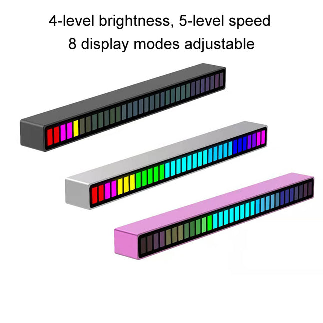 BARRA RGB LED VIPADA CON NIVEL DE MUSICA 32 BITS