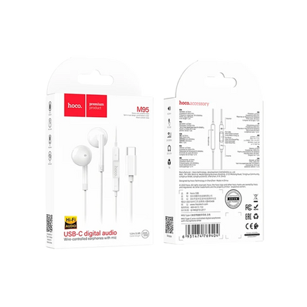 AUDIFONOS HOCO M95 CON CONEXION USB-C Y MICROFONO – HI-FI
