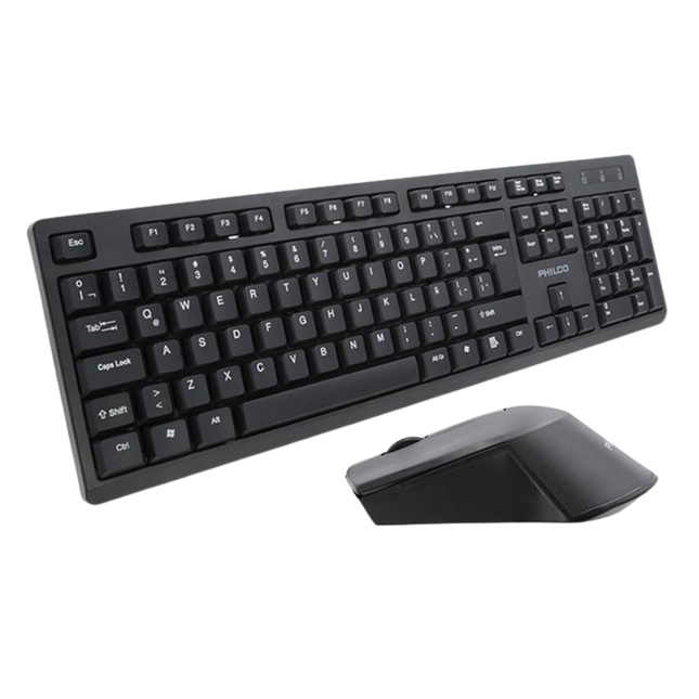 Philco PPR6354K – Kit Teclado + Mouse Inalámbrico para PC y Notebook