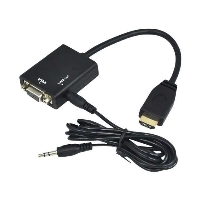 CONVERSOR HDMI A VGA 1080P FULL HD CABLE AUXILIAR