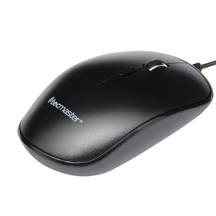 MOUSE OPTICO TECMASTER CABLEADO 4 BOTONES 800/1200/1600 DPI NEGRO