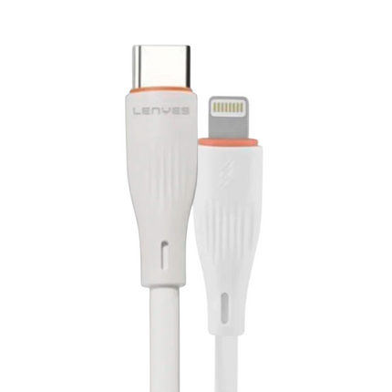 CABLE LENYES USB-C A LIGHTNING, 30W fast charging cable, 2 meters charging cable, USB-C to Lightning data cable, high-speed iPhone charger, durable braided cable, PD 30W power delivery cable, long lightning cable for iPhone, Lenyes charging accessory, USB-C to iPhone sync cable,
