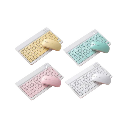 KIT MINI TECLADO MOUSE INALAMBRICO BLUETOOTH RGB