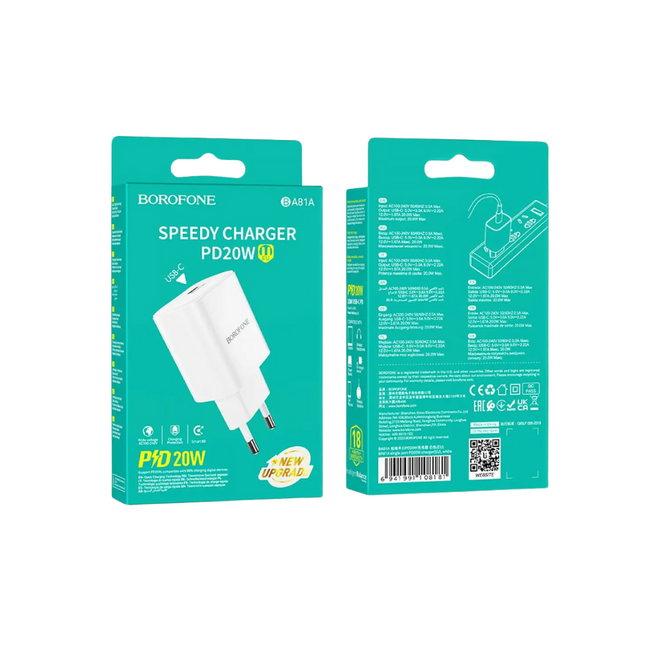 CARGADOR BOROFONE BA81A PD 20W