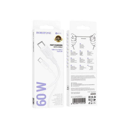 CABLE BOROFONE BX111 TIPO C - C 60W 1M