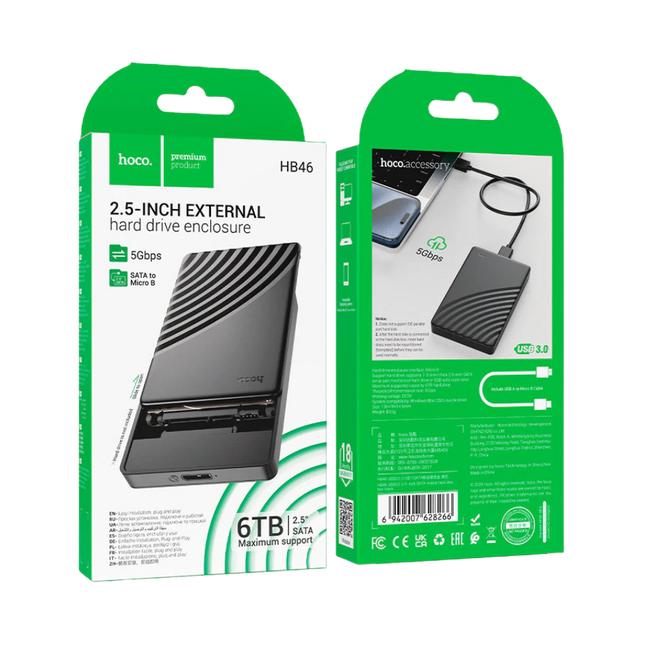 COFRE PARA DISCO DURO HOCO HB46 USB 3.0