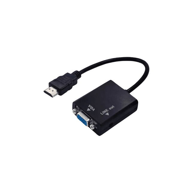 CONVERSOR HDMI A VGA 1080P FULL HD CABLE AUXILIAR