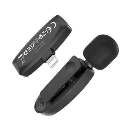 Micrófono Hoco L15 Inalámbrico Negro – Audio Profesional para Video y Streaming