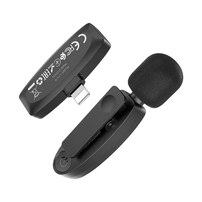 Micrófono Hoco L15 Inalámbrico Negro – Audio Profesional para Video y Streaming